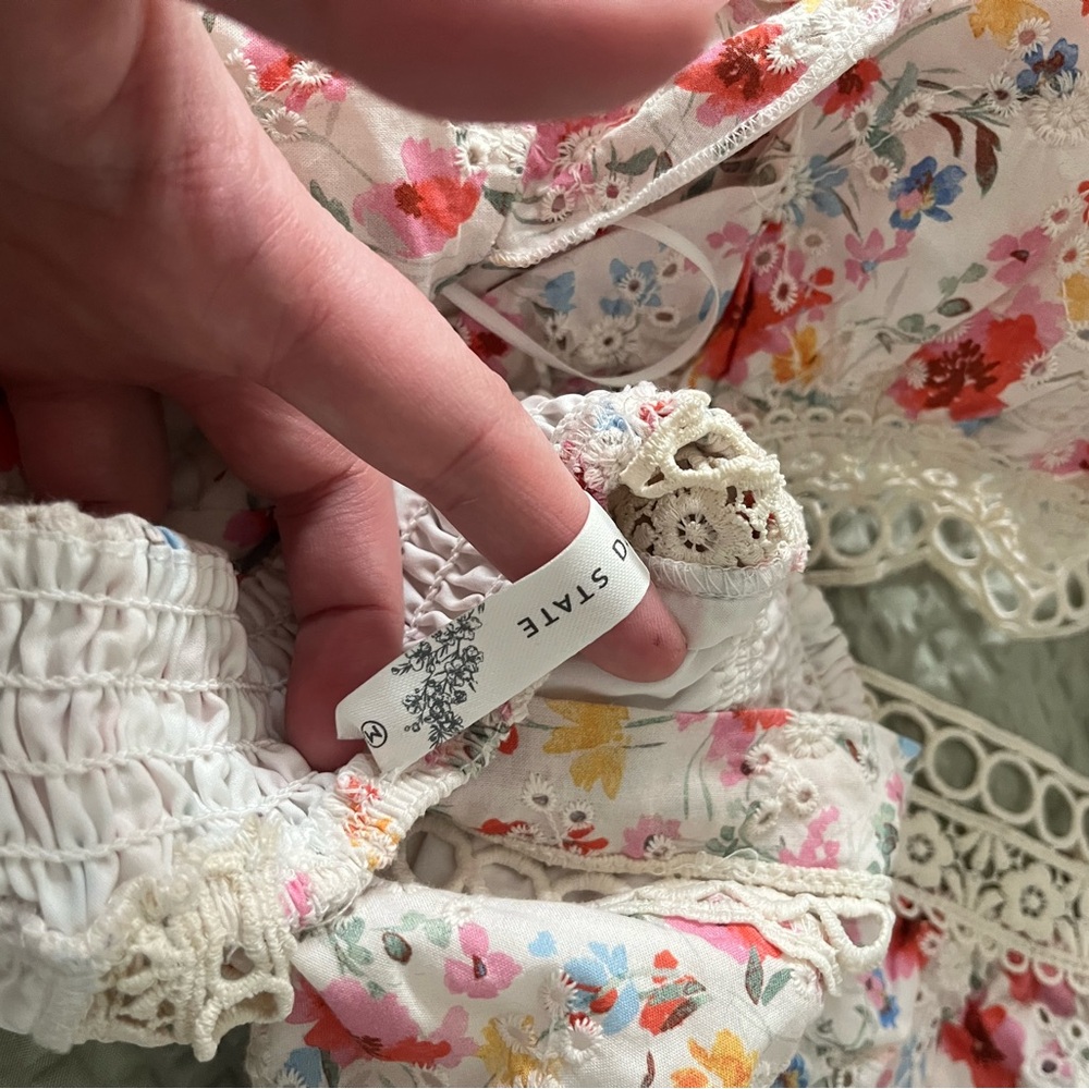 Altar'd State Floral Lace Crop Top - Picture 3 of 5